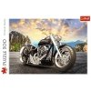 Czarny motocykl Puzzle 500 el Motor Trefl 37384